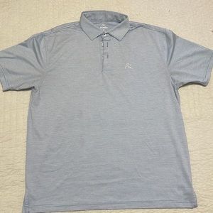 Rhoback Blue and white stripe polo